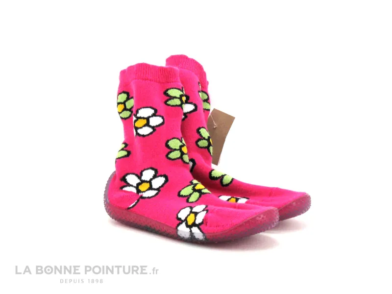 Achat chaussures La Maison de L'Espadrille Bébé Chausson Toile, vente Maison Espadrille 2308 Fleuri - Chausson chaussette f