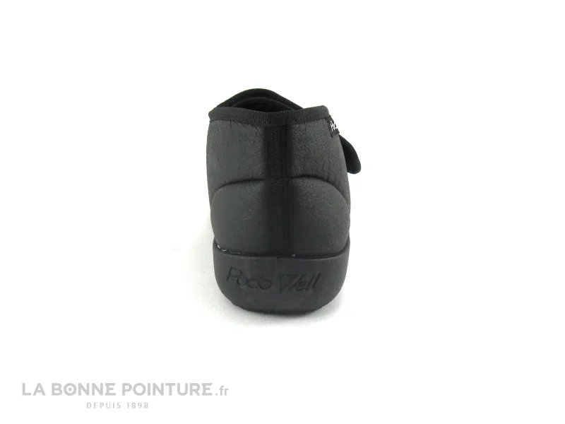 Achat chaussures PodoWell Femme Pantoufle Chausson, vente Fargeot Caviar Noir Chausson velcro Femme