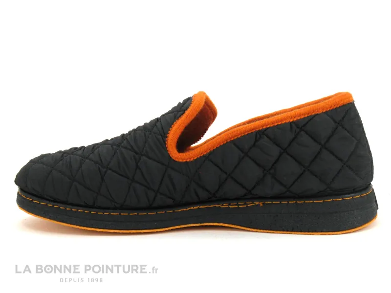 Achat chaussures Semelflex Homme Pantoufle et Chausson, vente Semelflex SUPER REMY Noir - Orange - Chausson Homme