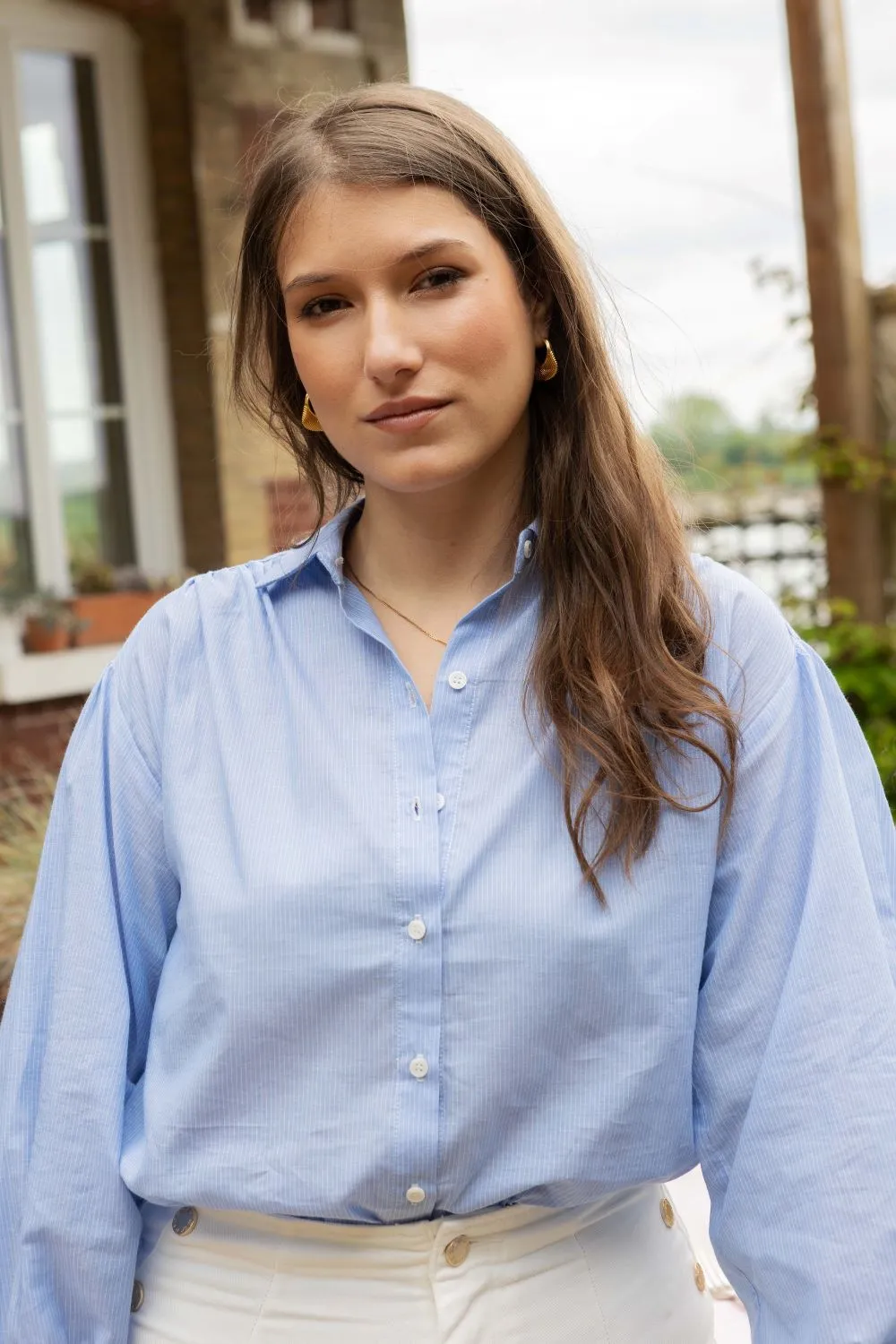 Blouse Rita - rayé bleu