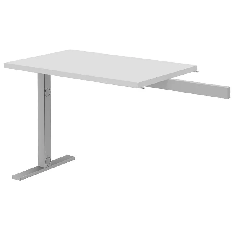 Bureau annexe LINUS pied T, 100 x 60 cm, gris