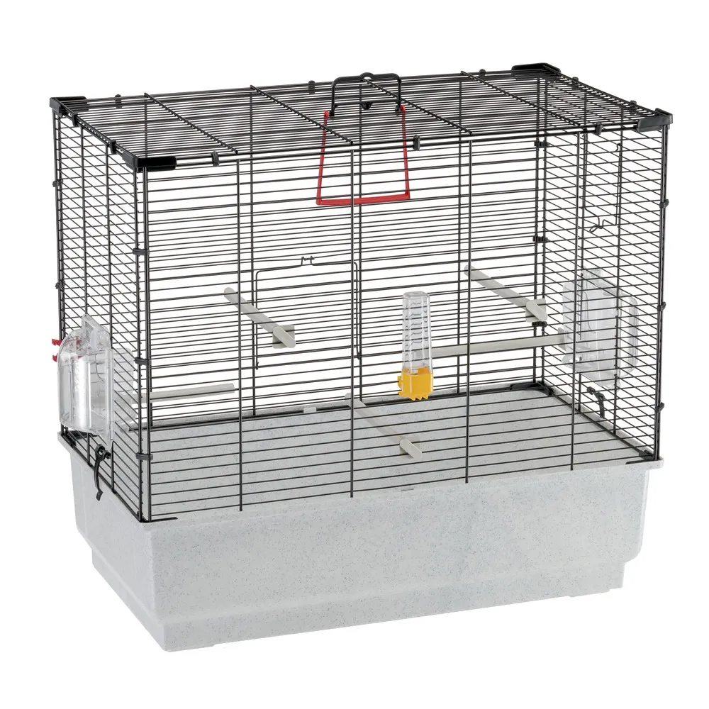 Ferplast cage oiseau piano 4, cage canari oiseaux, avec mangeoires, abreuvoir pour oiseaux, 59 x 33 x h 55 cm, avec accessoires,