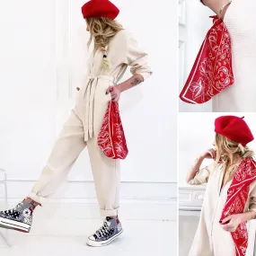 Foulard bandana rouge