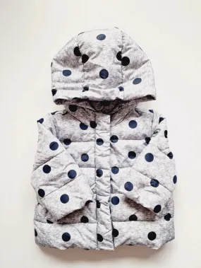 GAP - Manteau matelassé / doudoune - Gris à pois noirs - GAP - 9 mois  | Beebs