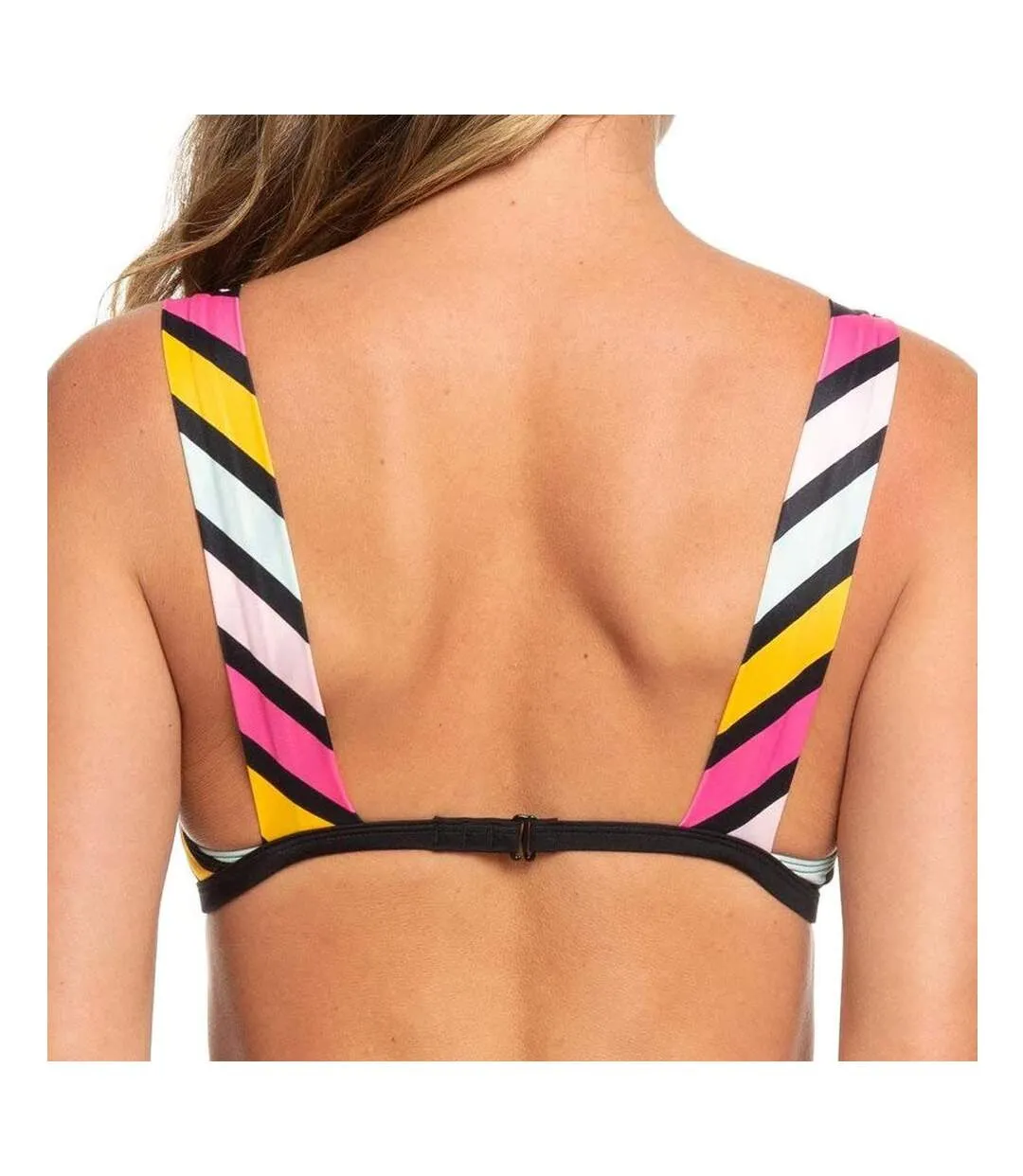 Haut De Bikini Noir à rayures Femme Roxy Pop Surf