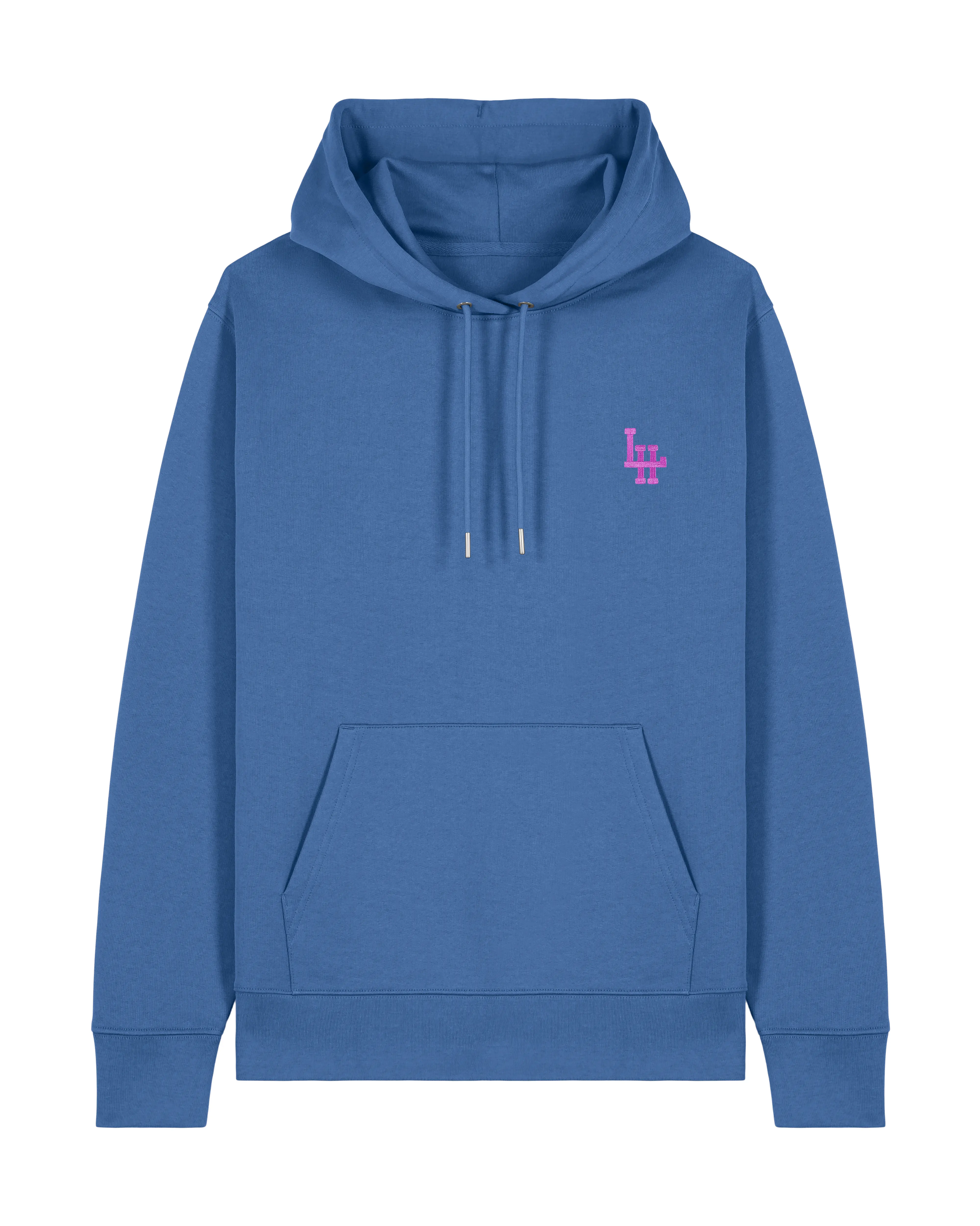 Hoodie Bio LH Bleu de Marseille (Rose Fluo)
