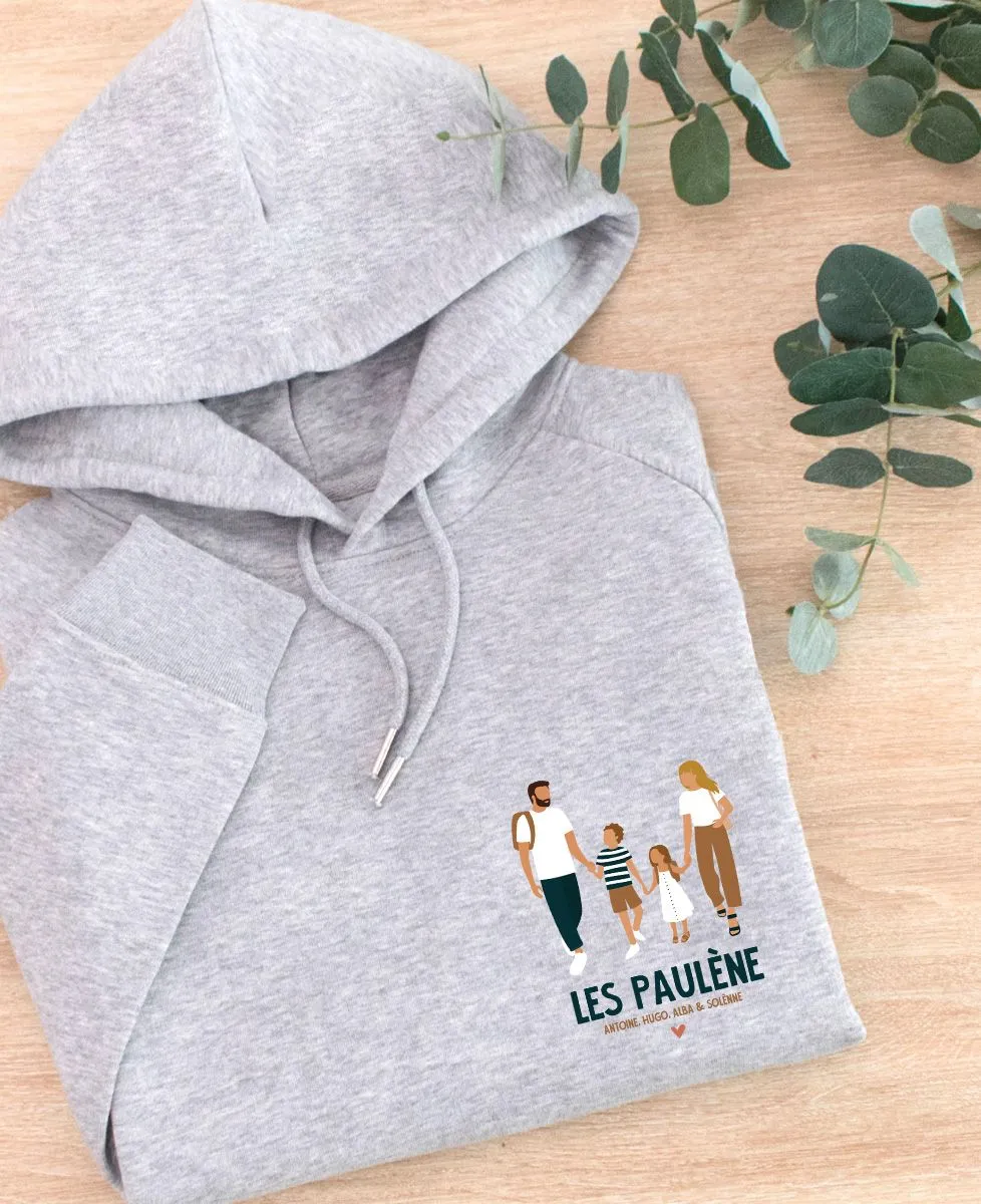 Hoodie femme Famille à l'école personnalisé