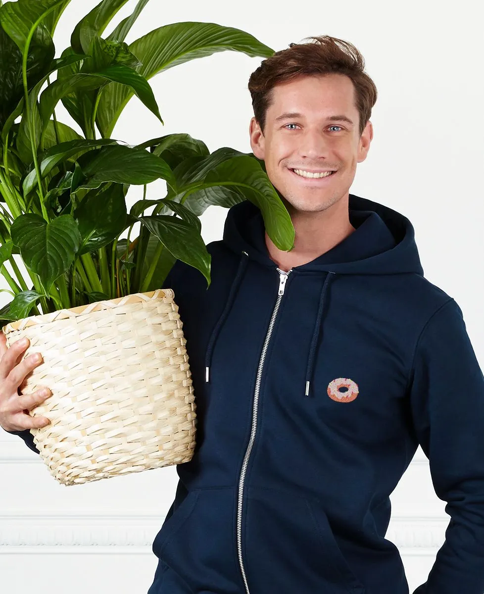 Hoodie zippé homme Donuts (brodé)