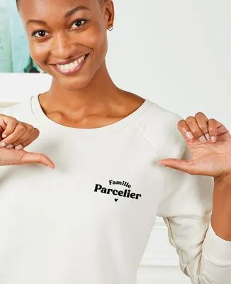 Hoodie zippé homme Nom de famille coeur personnalisé