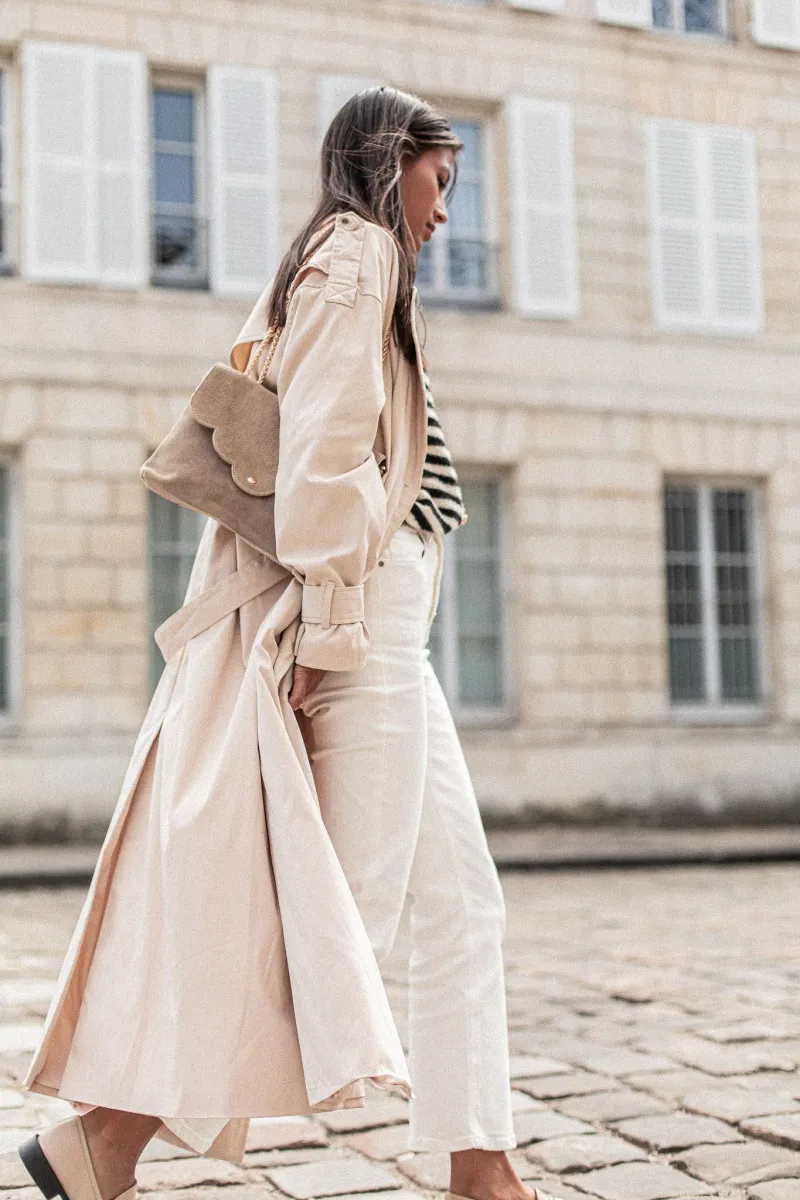 Jeans cropped flare blanc