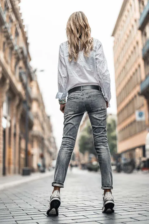 Jeans grungemama Braxton gris