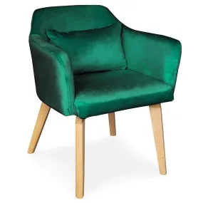 Lot de 2 Fauteuils Scandinaves Velours Vert ELRIC | 3 Suisses