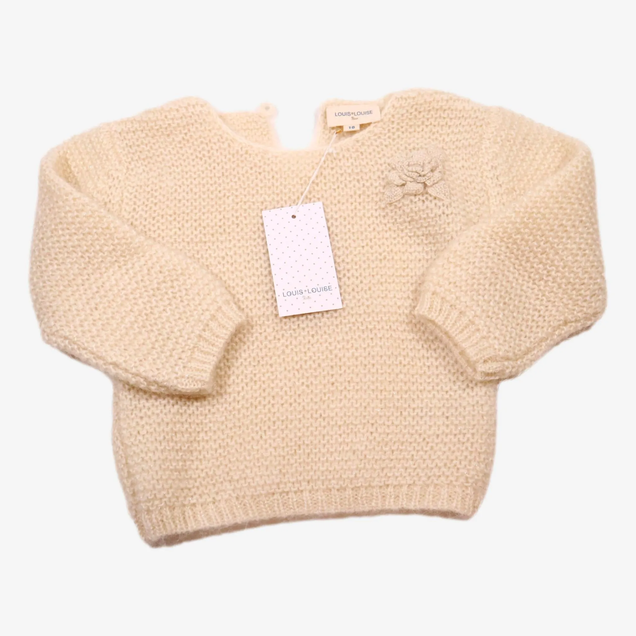 LOUIS LOUISE outlet 18m pull blanc cassé mohair