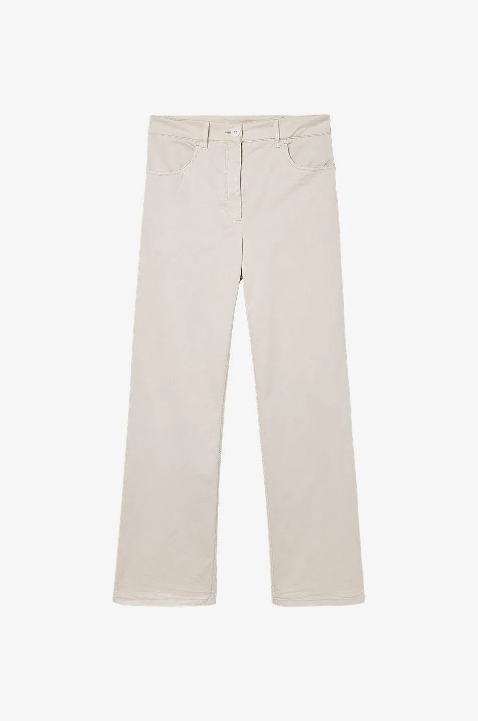 Pantalon large taille haute en sergé Olivina