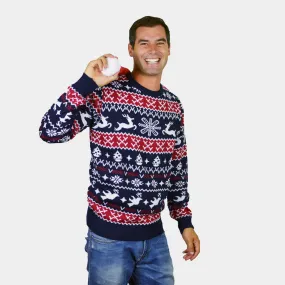 Pull de Nol pour Homme Rennes et Motifs de Nol
