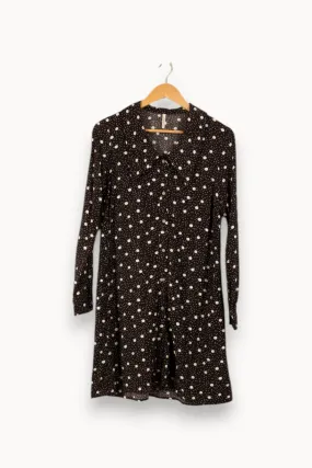 Robe noire à motifs - Taille XS/34