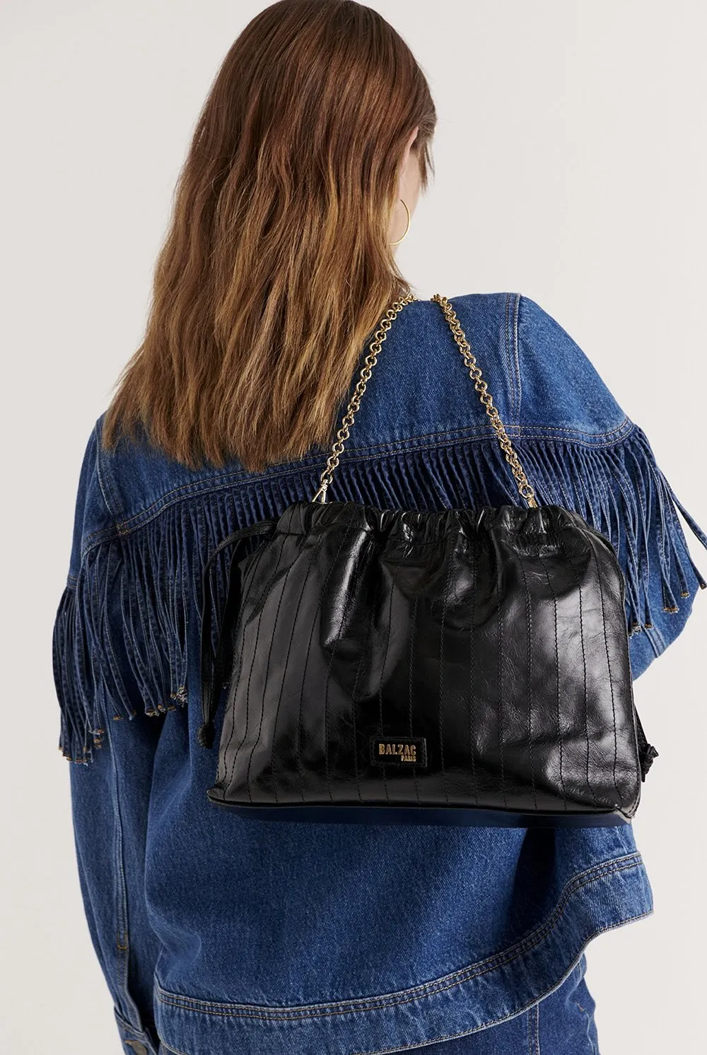 Sac Amaïa froissé noir