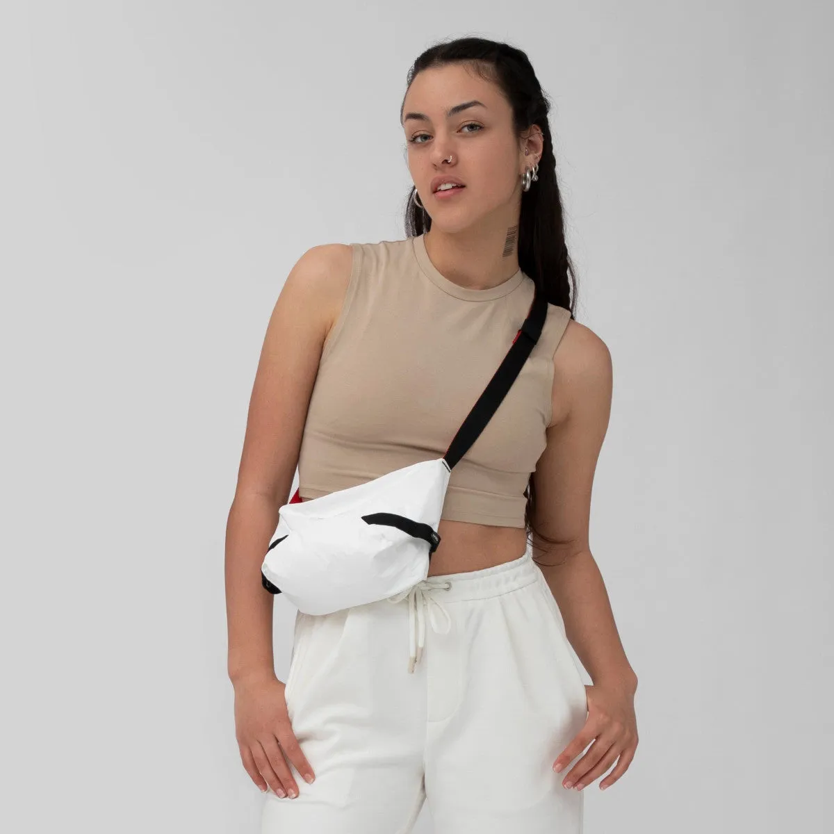 Sac sacoche végan blanc Astrid