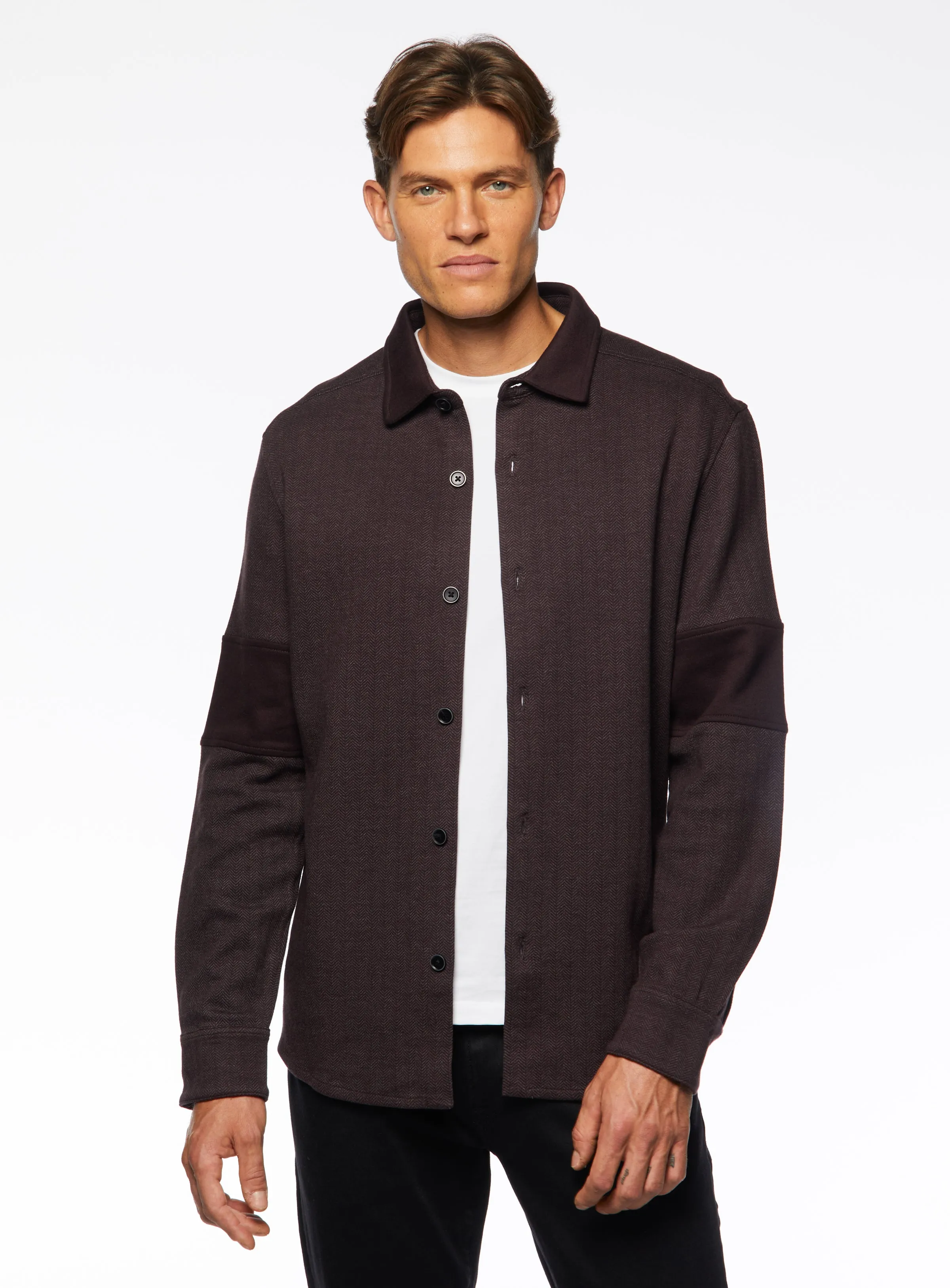Surchemise 'White' avec détails aux coudes