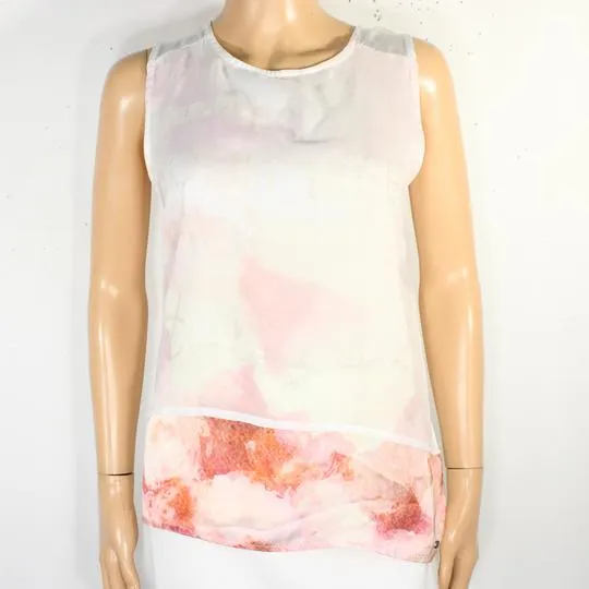 T-Shirt Femme Blanc & Rose DENIM TIFFOSI Taille M