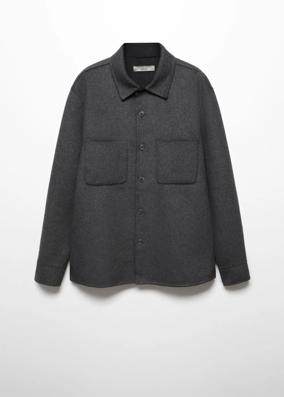 Vestes Et Surchemises | Homme MANGO Surchemise Double Face Laine Poches Gris