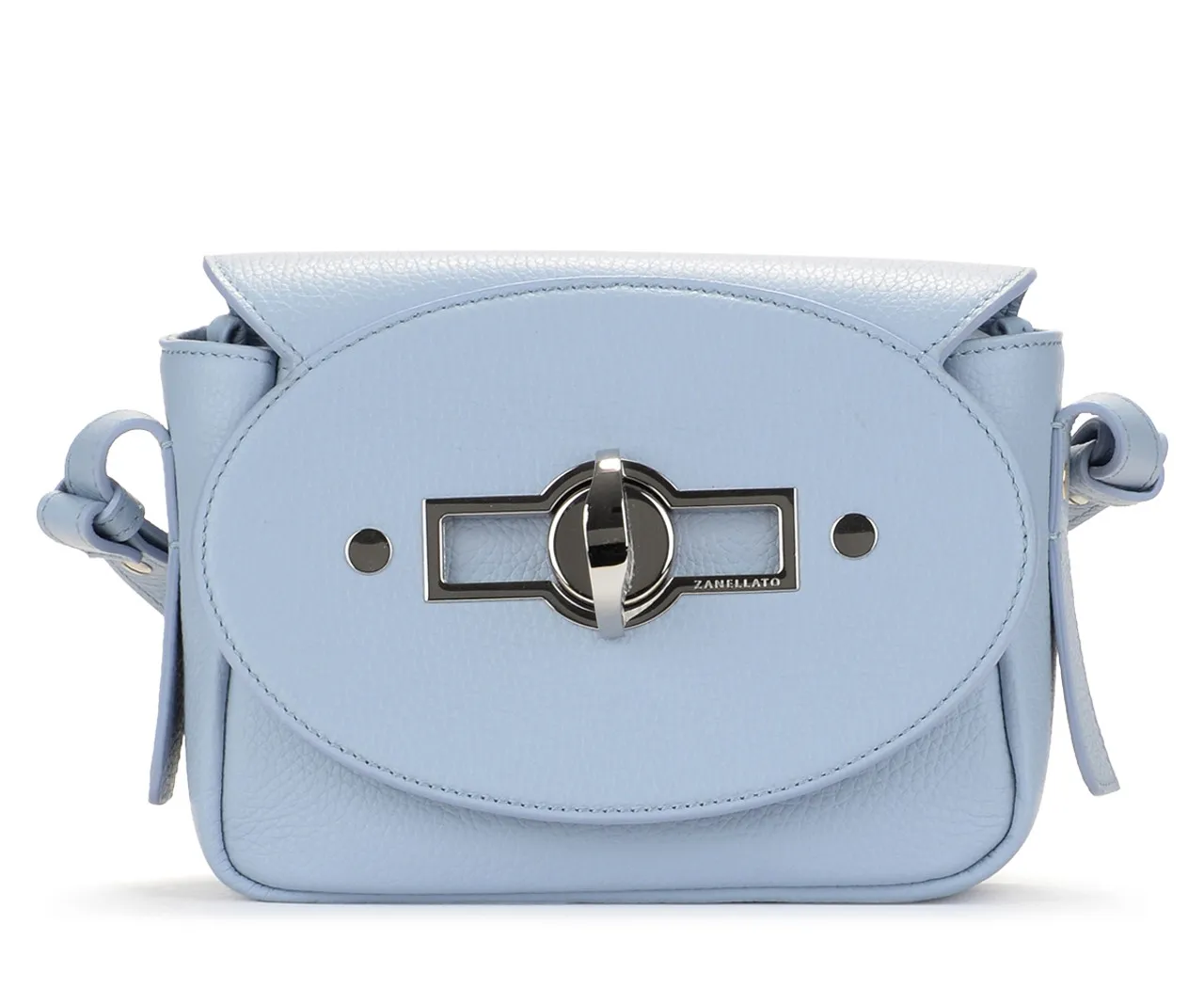 Zanellato Sac Tina S en cuir bleu